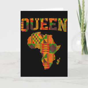 African Queen Art For Women Girls Kente Cloth Afri Card