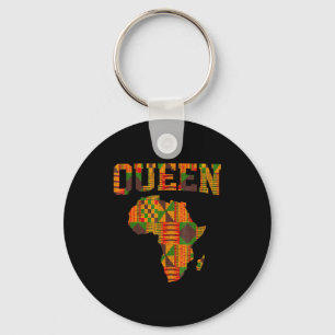 African Queen Art For Women Girls Kente Cloth Afri Key Ring