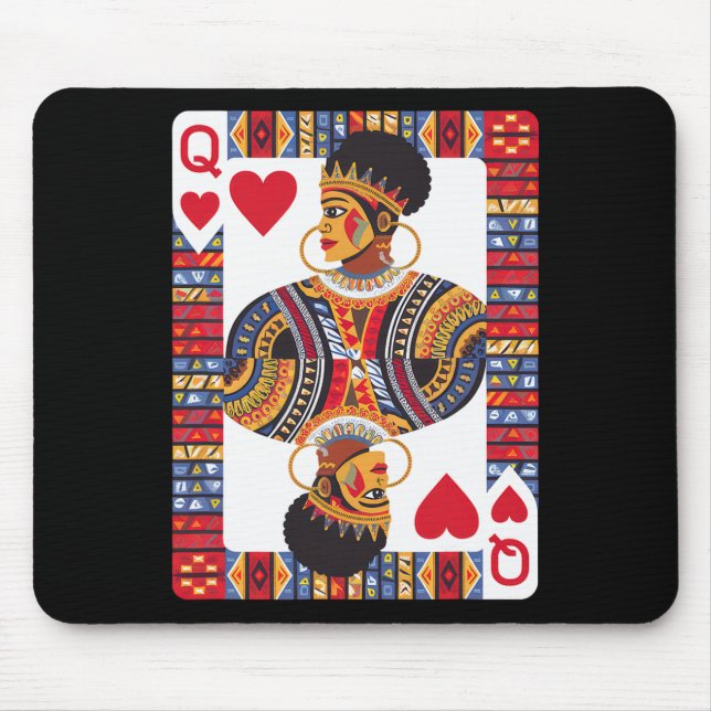 African Queen Card Melanin Black Pride Blm Junetee Mouse Pad (Front)