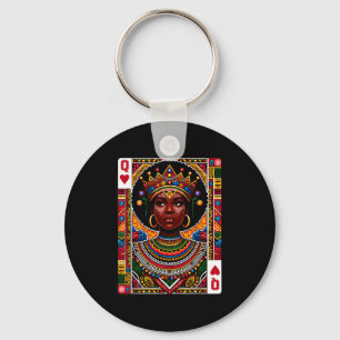 African queen card melanin black pride blm key ring