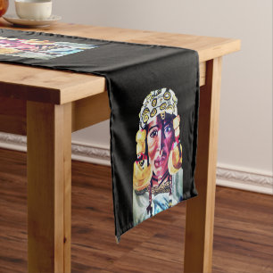 AFRICAN QUEEN CELEBRATE BLACK HISTORY SHORT TABLE RUNNER