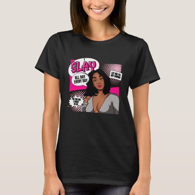 African Queen  For Women  Educated Black Girl Magi T-Shirt (Front)