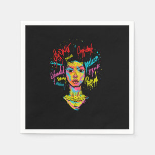 African Queen Strong Woman Black History Month Pro Napkin