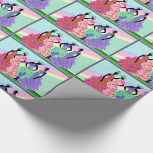 African Rainbow Parade Wrapping Paper