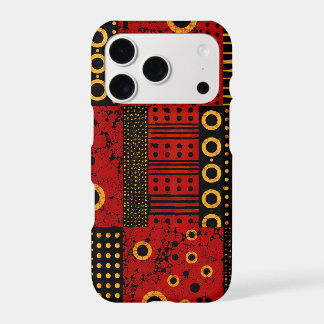 African Red Sunburst Tribal Patchwork