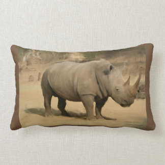 African Rhino Lumbar Cushion