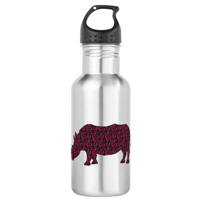 African-Rhinoceroc 710 Ml Water Bottle (Front)