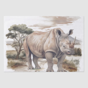 African Rhinoceros Rhino Tissue Paper