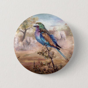 African Roller 6 Cm Round Badge
