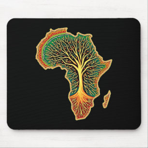African Roots Africa Map Melanin Juneteenth  Mouse Pad