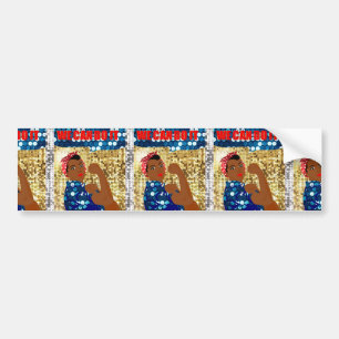 african rosie the riveter bumper sticker