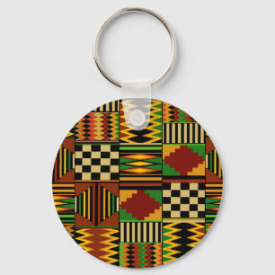 African Royal Kente Cloth Design Key Ring