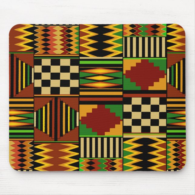 African Royal Kente Cloth Design Mouse Pad (Front)