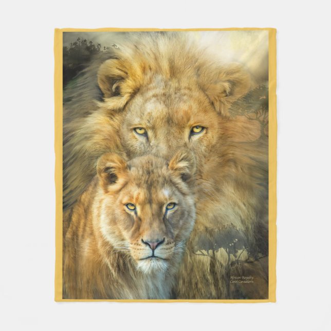 African Royalty Art Fleece Blanket (Front)