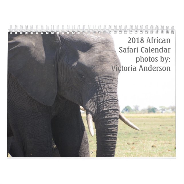African Safari 2018 Calendar (Cover)