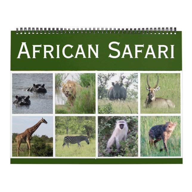 african safari 2026 large calendar (Cover)