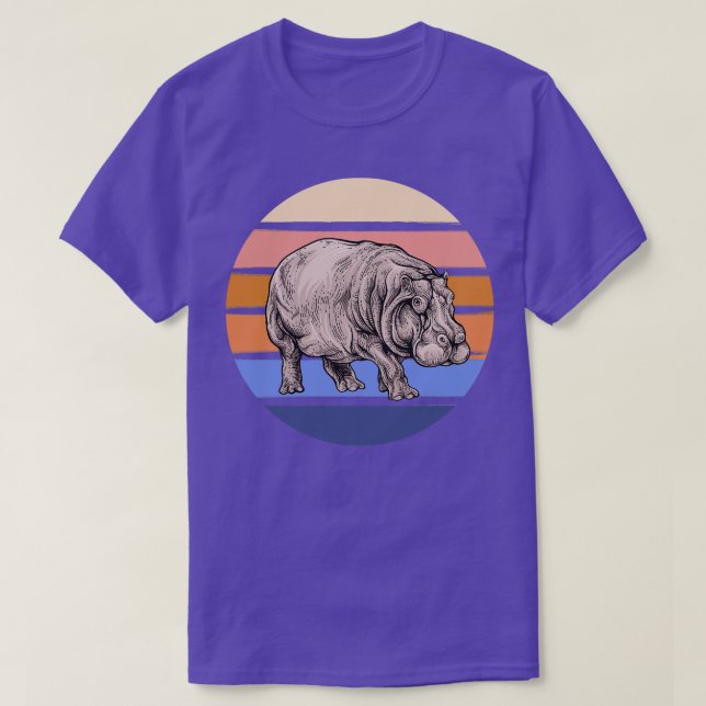 African Safari Animal Hippo T-Shirt (Design Front)