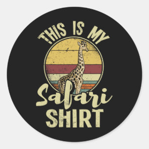 African Safari Family Vacation Zoo Animal Safari S Classic Round Sticker