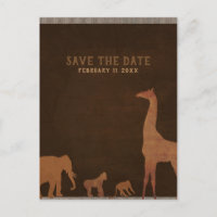 African Safari Jungle Zoo Vintage Save the Date