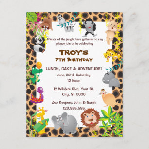 African Safari Kid's Birthday Party Invitation