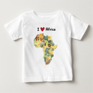 African Safari Map - I Heart Africa - Shirt