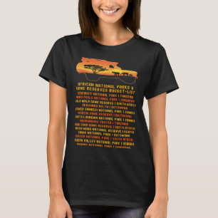 African Safari Park Vehicle Elephant Family Vintag T-Shirt