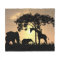 African Safari Silhouette Fleece Blanket