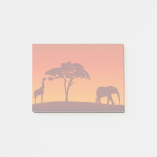 African Safari Silhouette - Post-it® Notes
