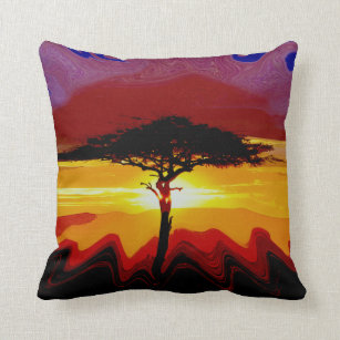 African Safari Sunset Cushion