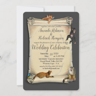 African Safari  Sunset Invitation