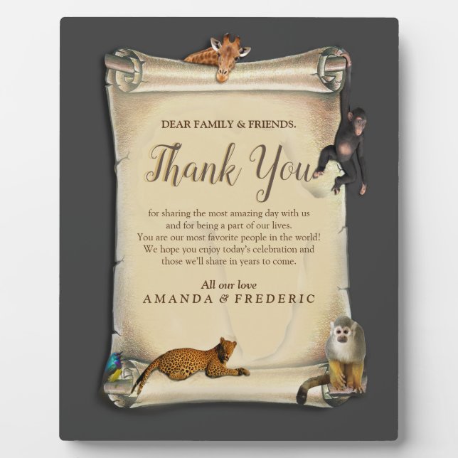 African Safari  Sunset Plaque (Front)