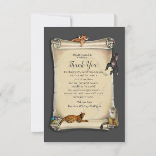African Safari  Sunset RSVP Card
