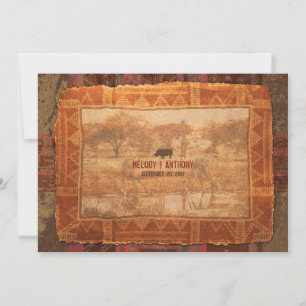African Safari Wedding Invitation