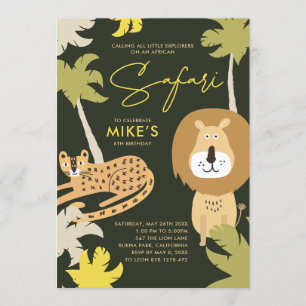African Safari Wild Party Invitation