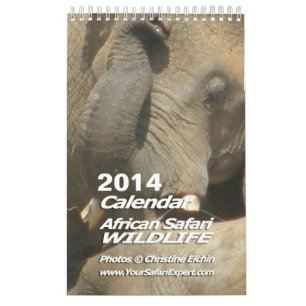 African Safari - WILDLIFE Calendar 2014 Single Pg.