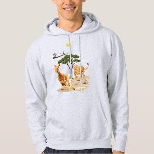 african safari wildlife lion deer nature design hoodie