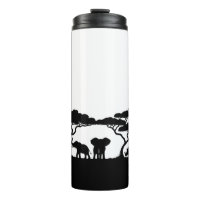 African Safari Wildlife Silhouette Travel Mug