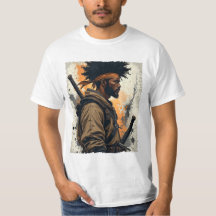 African Samurai Afro American Bushido Warrior Kata