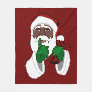 African Santa Christmas Blanket Santa Blanket
