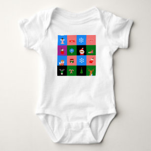 african santa claus colorblock baby bodysuit
