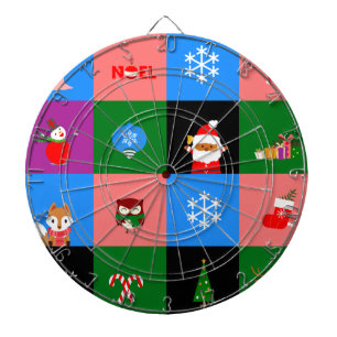 african santa claus colorblock dartboard