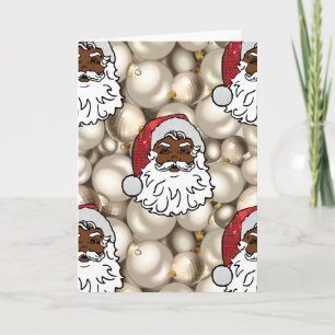 african santa claus holiday card