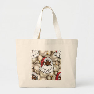 african santa claus large tote bag