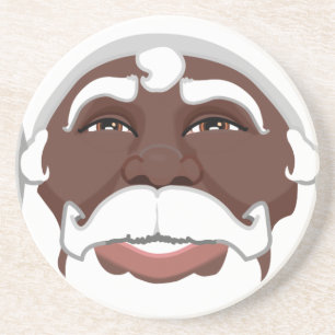 African Santa Clause Coasters Christmas Coaster