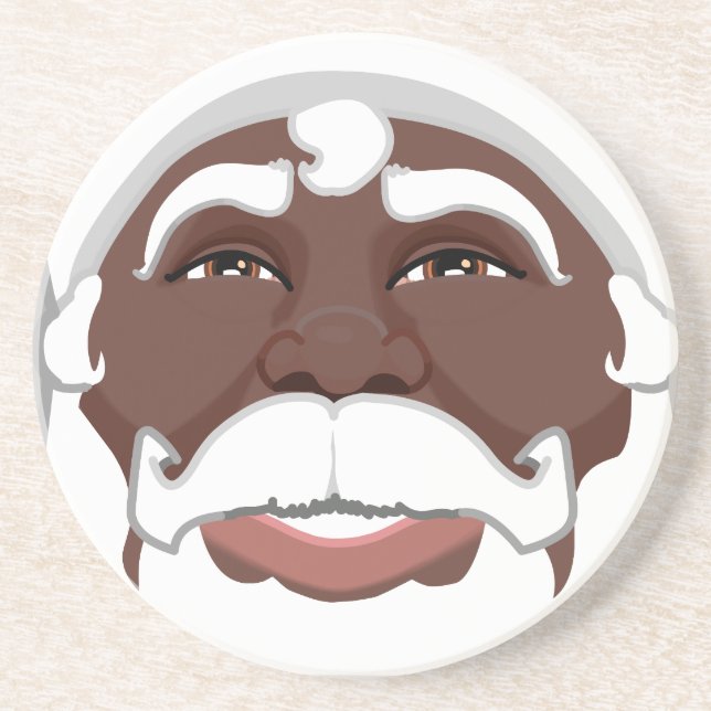 African Santa Clause Coasters Christmas Coaster (Front)