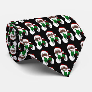African Santa Clause Tie Christmas Santa Neckties