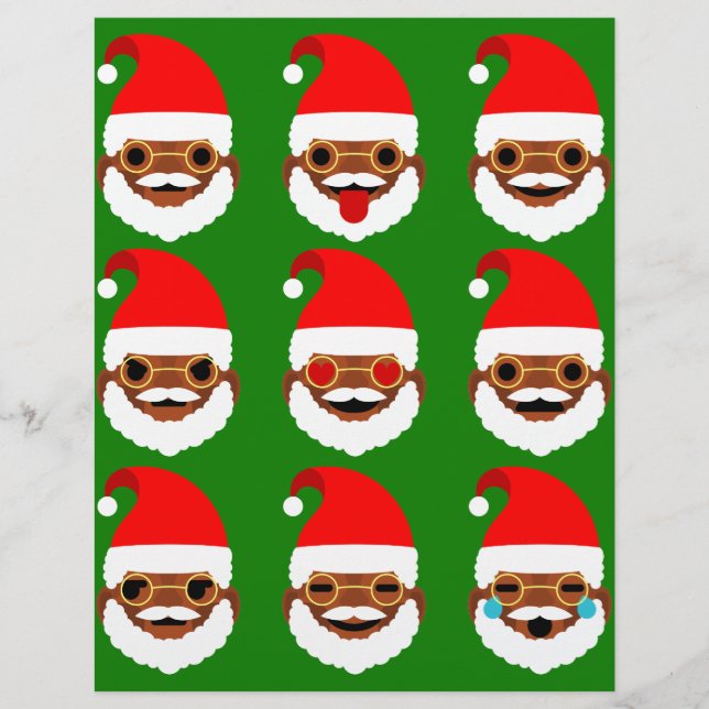 african santa emoji emoticons (Front)