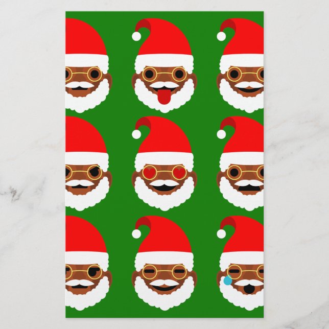 african santa emoji emoticons (Front)