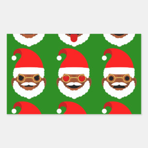 african santa emoji emoticons rectangular sticker