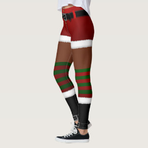 African Santa Leggings Funny Christmas Leggings